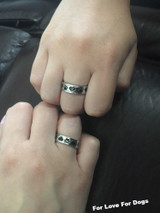 FLFD - "Always by my side, Forever in my Heart" Dog Paw Ring
