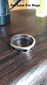 FLFD - "Always by my side, Forever in my Heart" Dog Paw Ring