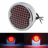 Grid Style Retro Motorcycle 12V LED Taillight W/License Light For Harley Chopper Cafe Racer Bobber Custom Brake Stop Tail Light