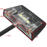 Universal Motorcycle Rear LED Number License Plate Light White Motorbike Scooter 12V Auxiliary Lamp Waterproof 1PC