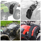 Universal Black ATV UTV Fender Bags Saddle Bag Luggage Storage Pack Zipper Pockets Hunting Bags Beach Fishing Bags Outdoor Sports