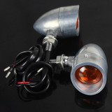Bullet Heavy Duty Motorcycle Retro Turn Signals Light Flashers Blinkers Indicators  For Harley Cruiser Cafe Racer Chopper Bobber