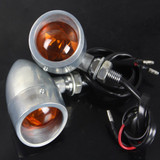 Bullet Heavy Duty Motorcycle Retro Turn Signals Light Flashers Blinkers Indicators  For Harley Cruiser Cafe Racer Chopper Bobber