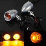 Bullet Heavy Duty Motorcycle Retro Turn Signals Light Flashers Blinkers Indicators  For Harley Cruiser Cafe Racer Chopper Bobber