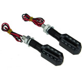 Pair 12V Hollow out Dual Side Universal Motorcycle Bike LED Turn Signal Indicator Light Blinker