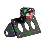 Motorcycle Side Mount LED STOP Brake Tail Light 3/4" Axle Hole License Plate Bracket Holder for Harley Bobber Chopper Honda Yamaha Suzuki Kawasaki