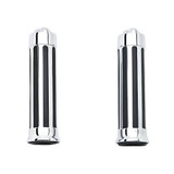 Motorcycle 1" Skull  Handlebar End Hand Grips For Harley Cruiser Chopper Bobber Cafe Racer