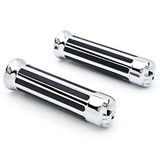 Motorcycle 1" Skull  Handlebar End Hand Grips For Harley Cruiser Chopper Bobber Cafe Racer