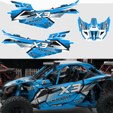 Can-Am BRP Maverick X3/X DS/ X RS 2016-2018 Graphics Kit Utv Side X Side Backgrounds Stickers Decals Custom