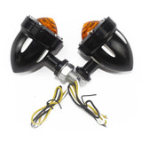 Motorcycle New Custom Brass LED Indicators Turn Signal Lamps Blinkers Flasher for Harley Chopper Bobber Cafe Racer Custom Cruisers