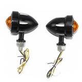 Motorcycle New Custom Brass LED Indicators Turn Signal Lamps Blinkers Flasher for Harley Chopper Bobber Cafe Racer Custom Cruisers