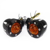 Motorcycle New Custom Brass LED Indicators Turn Signal Lamps Blinkers Flasher for Harley Chopper Bobber Cafe Racer Custom Cruisers