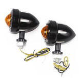 Motorcycle New Custom Brass LED Indicators Turn Signal Lamps Blinkers Flasher for Harley Chopper Bobber Cafe Racer Custom Cruisers