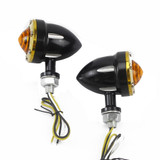 Motorcycle New Custom Brass LED Indicators Turn Signal Lamps Blinkers Flasher for Harley Chopper Bobber Cafe Racer Custom Cruisers
