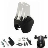 T-sport Front Headlight Fairing Outer Harley-Davidson Club Style Dyna Street Bob Dyna FXR Matte Black & clear windshield W/Headlight Relocation Block