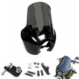 Pazoma Front Headlight Fairing For Harley-Davidson Club Style Dyna Street Bob FXR T-Sport Black Clear Smoke W/Headlight Relocation Block