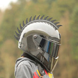 Motorcycle helmet mohawks / spikes / Sawblade Rubber Dirt bike Scooter Motorcross Skate Boarding Snowmobile ATV UTV