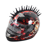 Pazoma Dirt Biker Helmets Mohawks Sticker Spikes Motorbike Rubber Stick Capacete Decoration Fire style