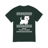 Westie Through The Snow  - Men's T-Shirt