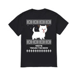 Westie Through The Snow  - Men's T-Shirt