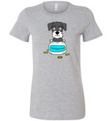 Antidepressant Schnauzer Premium Fitted Lady T-shirt