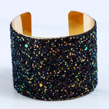 Modern Art Sequin Shine Cuff Bangle