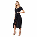 Kimono Cotton Wrap Dress