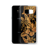 Vintage Hawaiian Print by R.Freeland Signed - Vine on Black Samsung Case