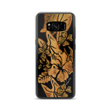 Vintage Hawaiian Print by R.Freeland Signed - Vine on Black Samsung Case
