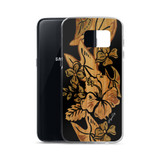 Vintage Hawaiian Print by R.Freeland Signed - Vine on Black Samsung Case