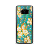 Vintage Hawaiian Print by R.Freeland Signed - Green Samsung Case