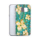 Vintage Hawaiian Print by R.Freeland Signed - Green Samsung Case