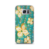 Vintage Hawaiian Print by R.Freeland Signed - Green Samsung Case