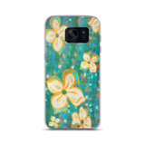 Vintage Hawaiian Print by R.Freeland Signed - Green Samsung Case