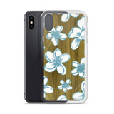 Hawaiian Tossed Flowers on Wood Cell Phone Case - Fits iPhone X and Other Sizes 5-X
