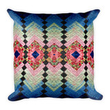 Retro Quilt Square Pillow