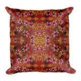 Flower Field Boho Square Pillow Original Art Prints
