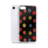 Flower Dots on Black Cell Phone Case - Fits iPhone X and Other Sizes 5-X