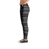 Feather Wind Stretch Bodycon Spandex Grey-Black Leggings