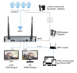 Hiseeu 8CH Wireless CCTV System 1080P 1TB 4pcs 2MP NVR IP IR-CUT outdoor CCTV Camera IP Security System Video Surveillance Kit