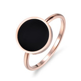 Round Rose Gold Ring