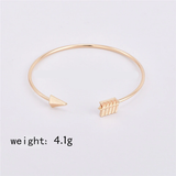 Open Arrow and Knotted 2 pc Cuff Bracelet