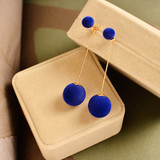 Double Faux Pom Earring