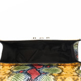Luxury Multi-Color Reptile Snake Skin Pattern Chain Shoulder Cross-body Bag