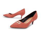 Rhinestone Embelished Detail Kitten Heel Pumps Court Shoes