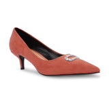 Rhinestone Embelished Detail Kitten Heel Pumps Court Shoes