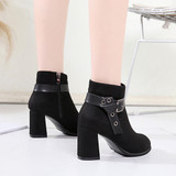 Women Fashion Classic Ankle Boots  Round Head Boots Thick Bottom Martin Boots Women Fashion Classic Ankle Boots  Round Head Boots Thick Bottom Martin Boots