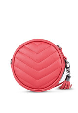 Tassel Crossbody Round Bag Red