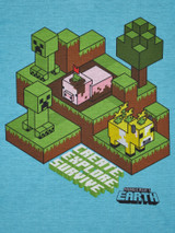 Minecraft Boys' Short Sleeve Pajama Set, 2-Piece, Sizes 6-16