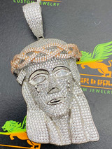 Jesus 3D White & Rose Custom pendant